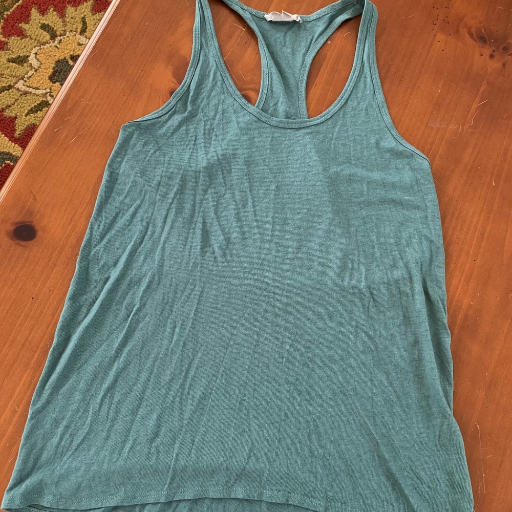 HELMUT BASIC RACER BACK GREEN TANK TOP SIZE M